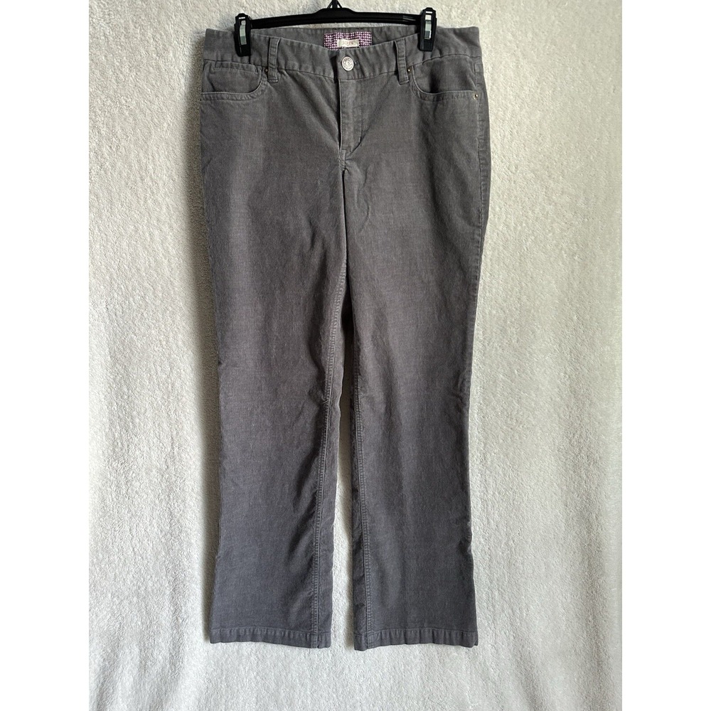 J Crew Womens Corduroy Pants 31R Gray Bootcut Stretch‎ Mid Rise Casual Pockets